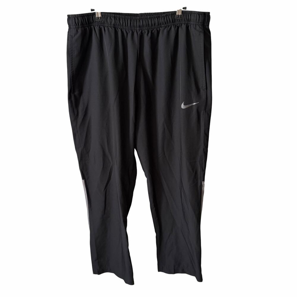 Nike Mens Size 2XL Track Pants Woven Training Trouser Black Gray Activewear
